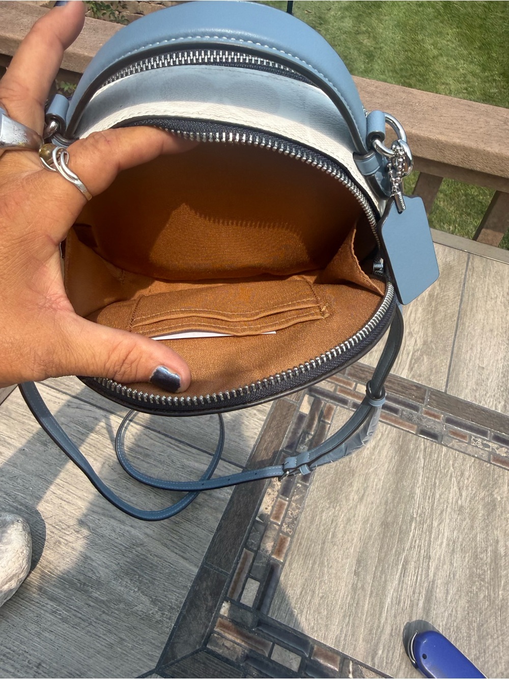 NWT Coach Canteen Crossbody Bag in Signature Canvas with Varsity Motif - Picture 9 of 12
